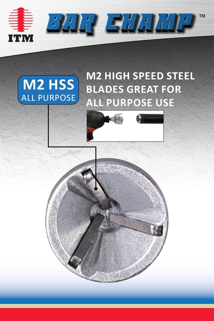 ITM Small 1/8 - 3/4 Inch M2 Steel Blade Bar Champ Outer Reamer, large image number 3