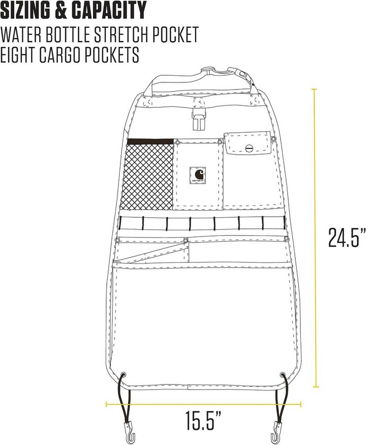 Carhartt Gravel Universal CORDURA Car Back Seat Organizer, large image number 4