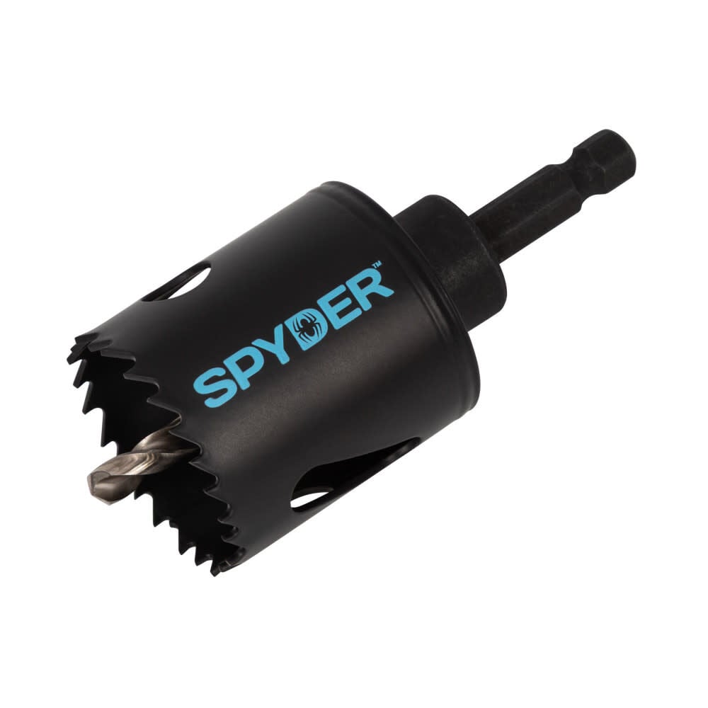 Spyder 1-3/4 Inch Bi-Metal Arbored Hole Saw, HSS Pilot Bit - 600998