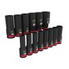 Milwaukee Promotional SHOCKWAVE Impact Duty 1/2in Drive Metric Deep 6 Point Socket Set 14pc, small image number 4