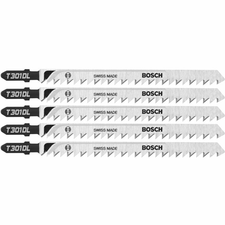 Bosch 5-1/4 Inch 6 TPI Clean for Wood T-Shank Jig Saw Blades 5 Piece, large image number 0