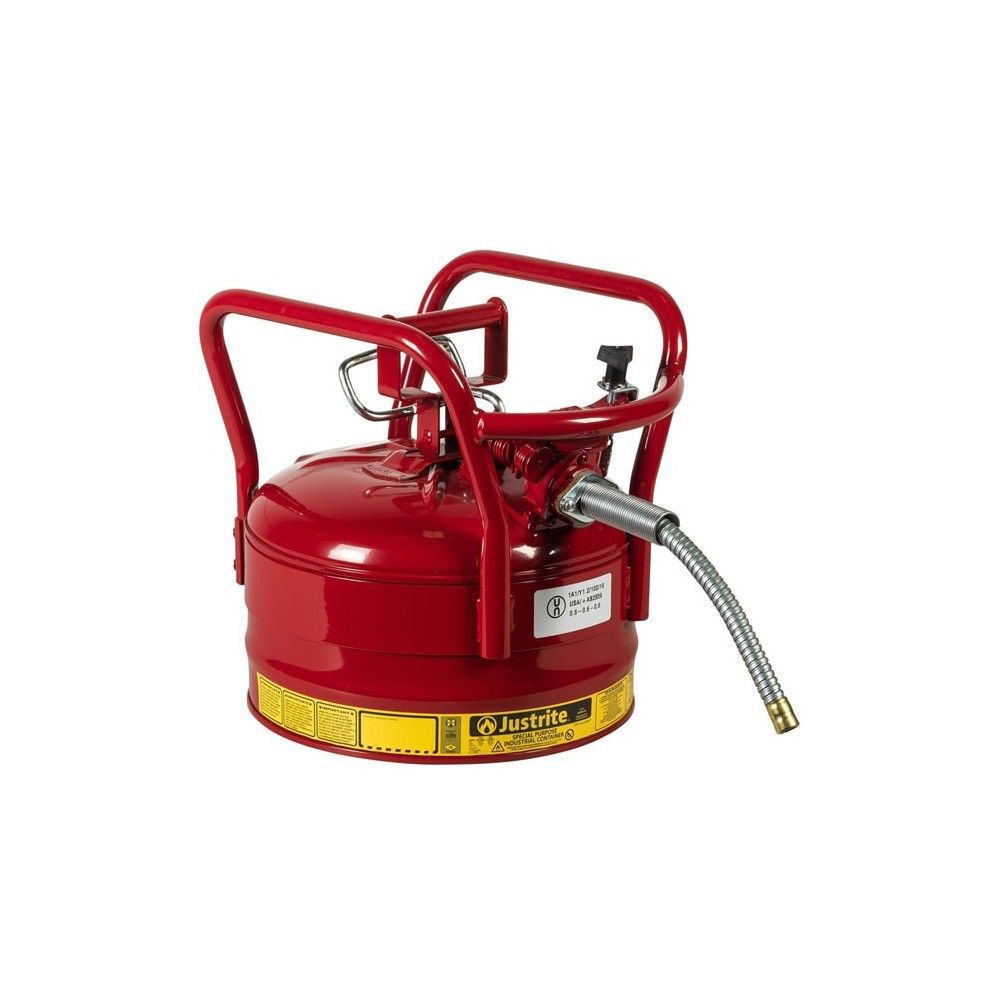 Justrite 2.5 Gal Steel Safety Red Gas Can Type II, large image number 1