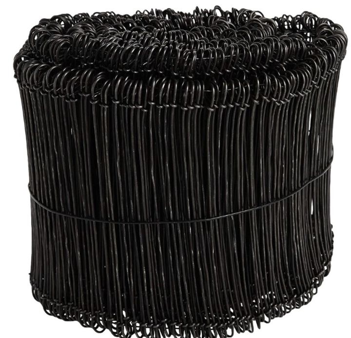 Erin Rope 16 Gauge 6 Inch Black Annealed Double Loop Steel Wire Ties 5000 Qty, large image number 1