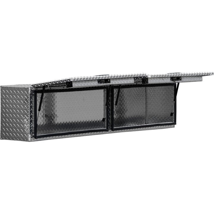 Buyers Products Company 18x16x88 Inch Diamond Tread Aluminum Topsider Truck Box with Flip-Up Doors, large image number 5