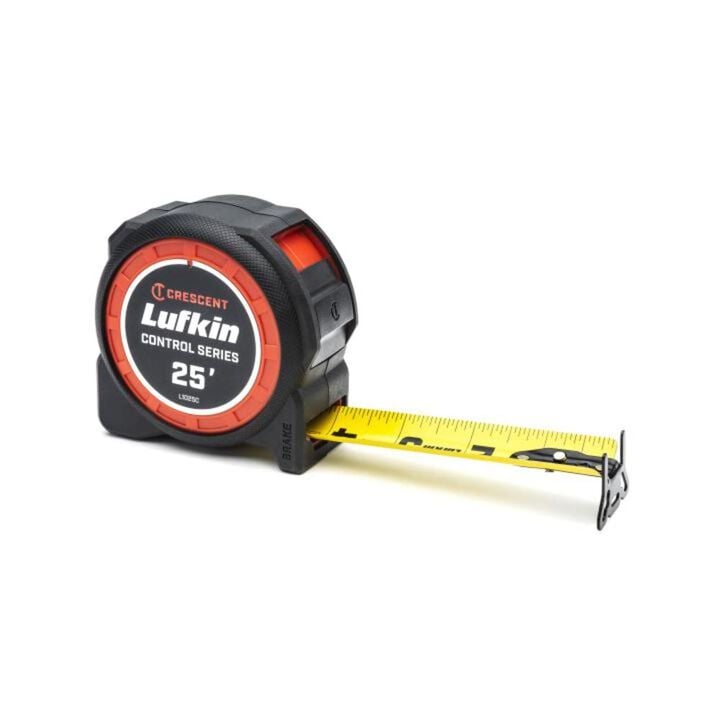 Crescent Lufkin 1-3/16 Inch x 25 Ft. Control Series Yellow Clad Tape Measure, large image number 0