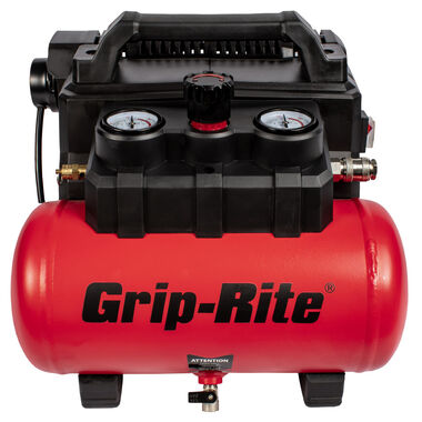 Grip Rite 1.5 Gallon Ultra Quiet Handy Carry Air Compressor, large image number 4