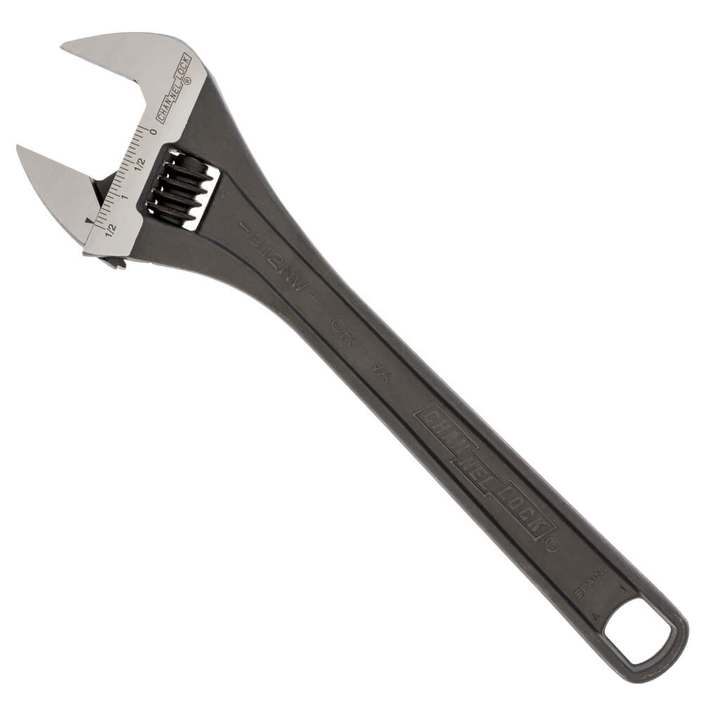 Channellock 12 Inch Chrome Vanadium Steel Wide Adjustable Wrench, large image number 1