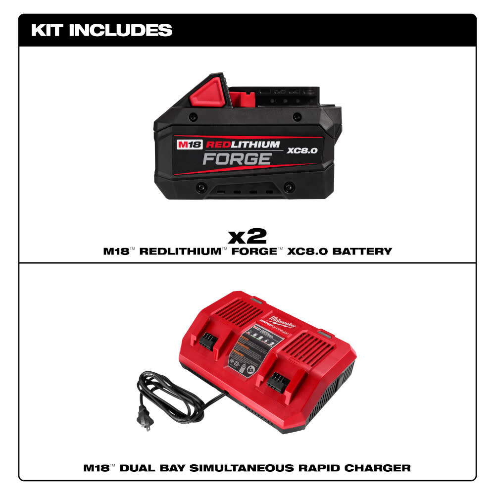 Milwaukee M18 REDLITHIUM FORGE XC8.0 Dual Battery Starter