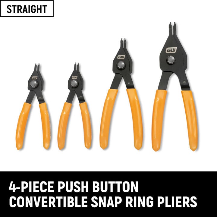GEARWRENCH Convertible Push Button Snap Ring Pliers Set 4 Pieces, large image number 2