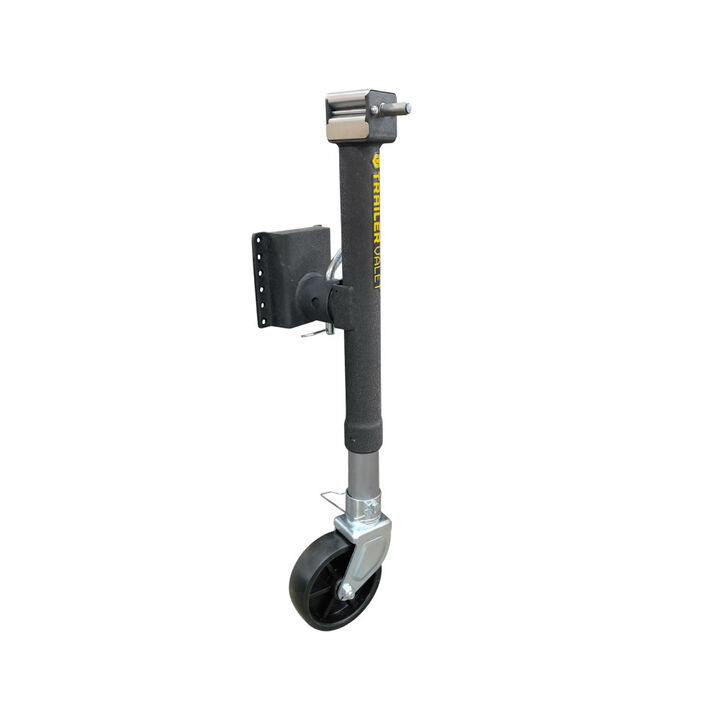 Trailer Valet TVJX5-S - 5000 lbs Side Pipe Mount Bracket Drill Jack with Wheel, large image number 2