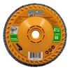 Spyder 4.5 Inch Ceramic Abrasive Flap Disk, 60 Grit, 5/8 Inch-11 Arbor Type 27, small image number 1