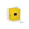 Justrite 4 Gallon Yellow Steel Manual Close Flammable Cabinet, small image number 2