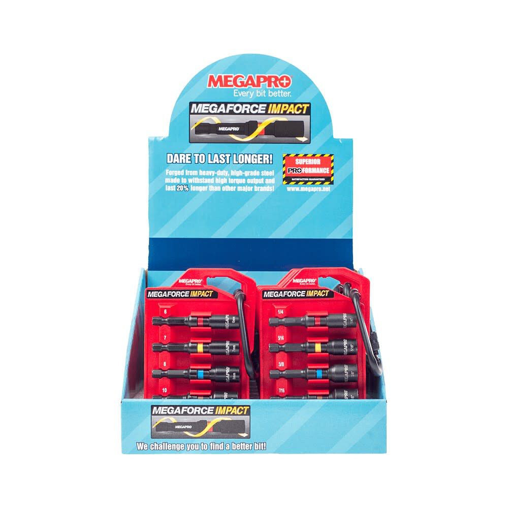 Megapro Industrialgrade MegaFORCE Imperial Nutsetter Bit Set 9BPI