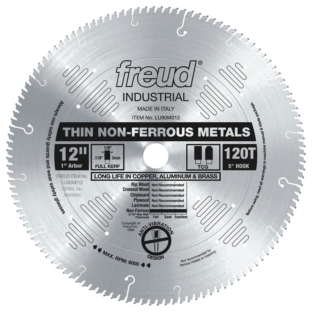 Freud 12 In. x 120T Thin Stock Non-Ferrous Metal Blade, large image number 1