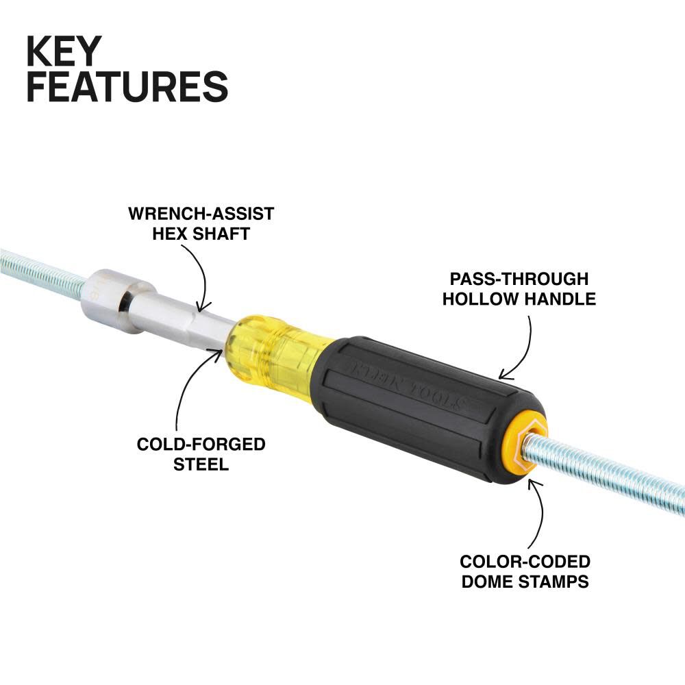 Klein Tools Color-Coded Hollow-Shaft Heavy-Duty Nut Driver, 5/16-Inch, large image number 2