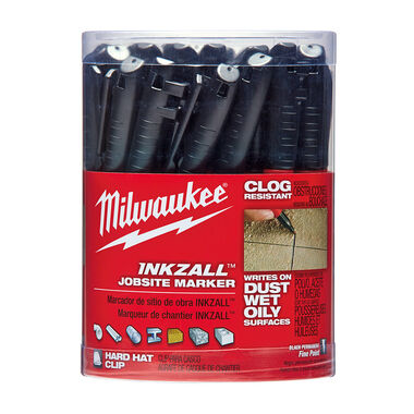 Milwaukee INKZALL Black Fine Point Marker 36pc Bulk Kit