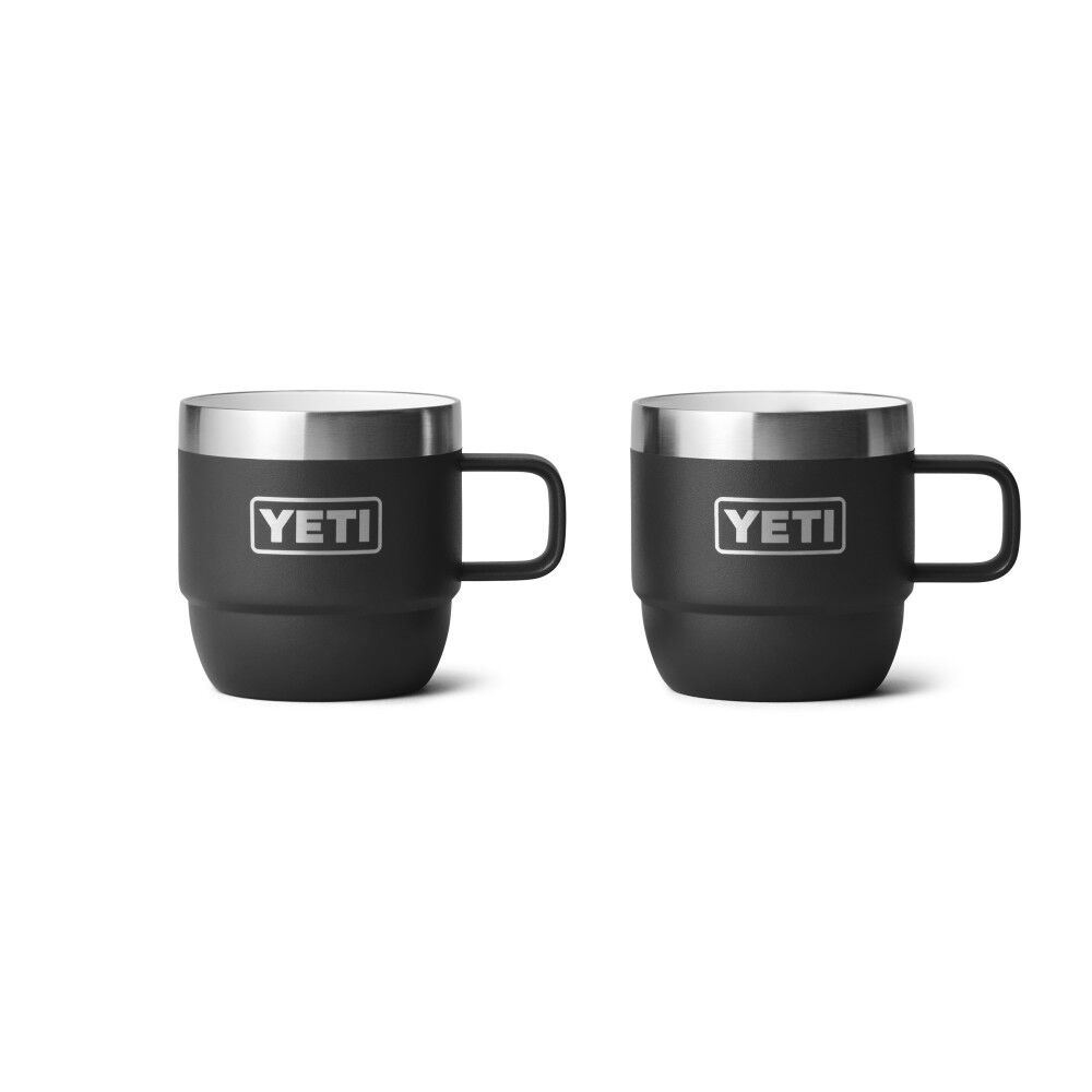 YETI Rambler 6 Oz Stackable Mug Black 2 Pieces - 21071501862