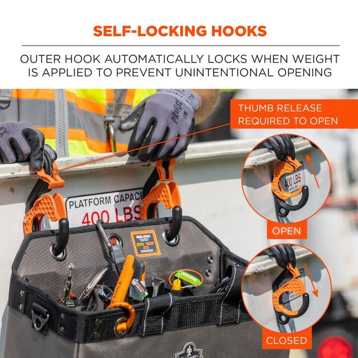 Ergodyne Squids Single 3in Locking Aerial Bucket Hook, large image number 2