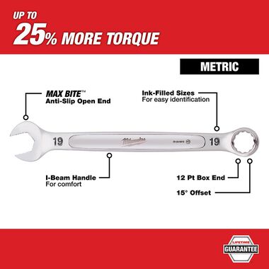 Milwaukee 15-Piece Combination Wrench Set - Metric, large image number 2