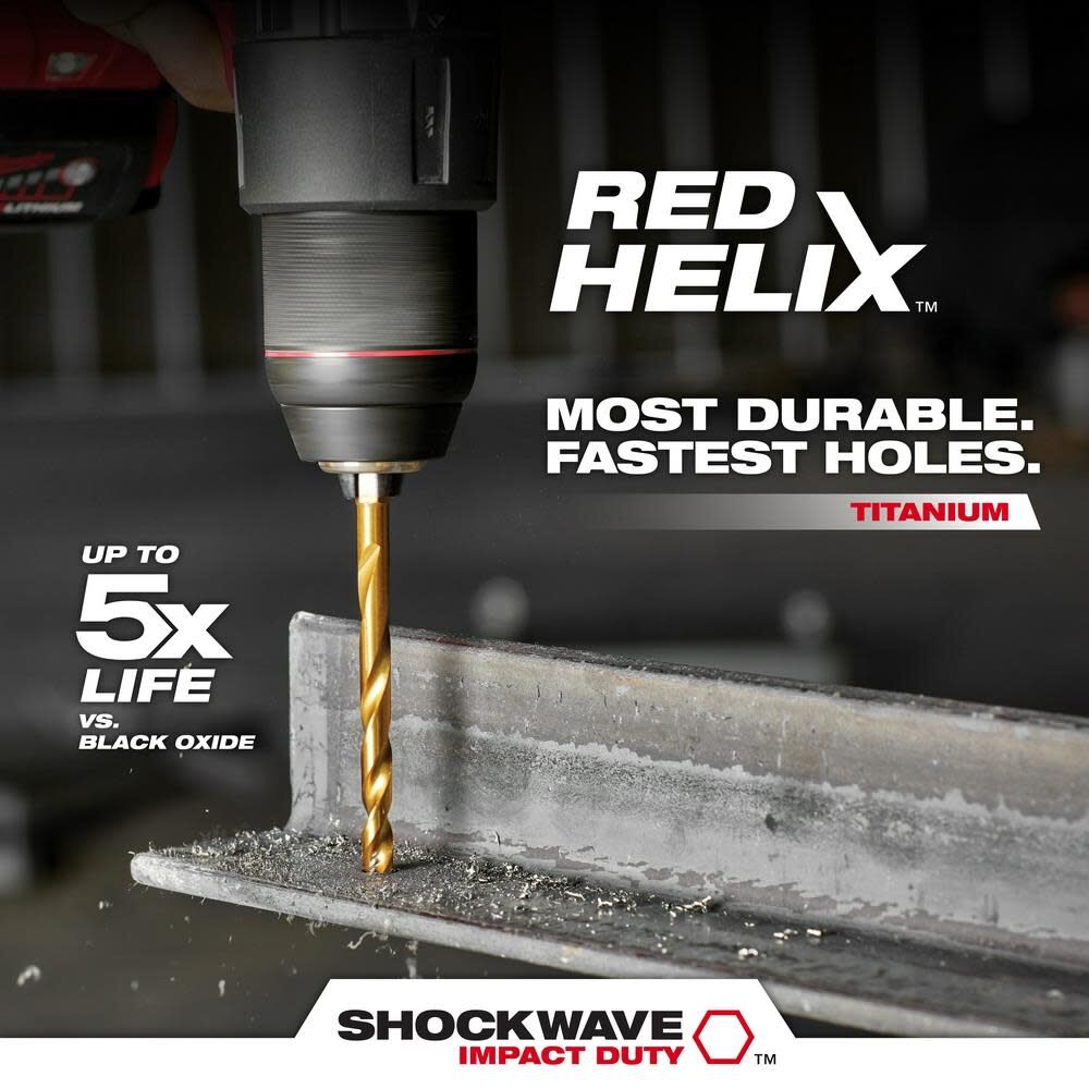 Shockwave impact duty deals titanium drill bit set