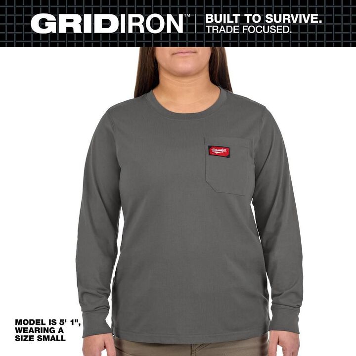 Milwaukee Women's GRIDIRON Pocket T-Shirt - Long Sleeve, large image number 0