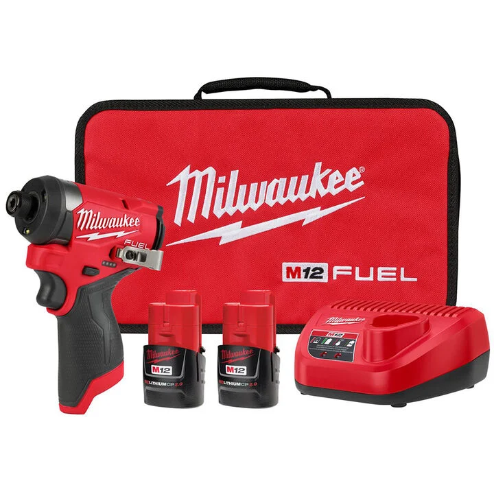 Milwaukee M12 FUEL 1/4inch Hex Impact Driver Kit