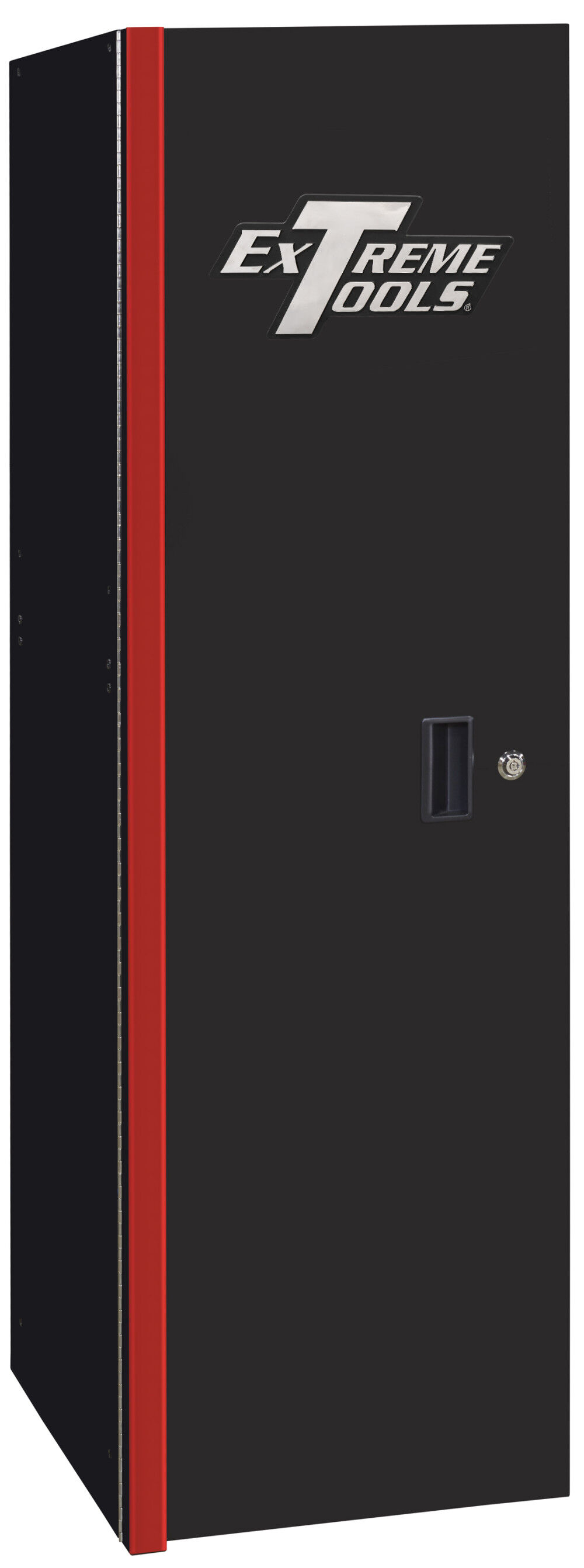 Extreme Tools RX Series 19 Inch W x 25 Inch D 3 Drawer and 3 Shelf Side Locker Black with Red, large image number 1