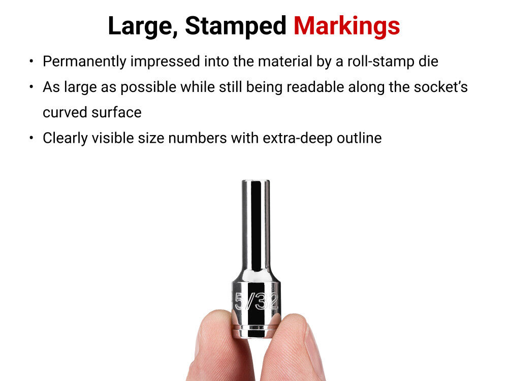 Tekton 1/4 Inch Drive Shallow, Semi-Deep, and Deep 12 Point Sockets with Rails, 75 Pieces, large image number 3