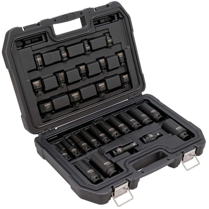 DEWALT 28 Piece 1/2 in Drive Standard & Deep Impact Socket Set 6 PT, large image number 3