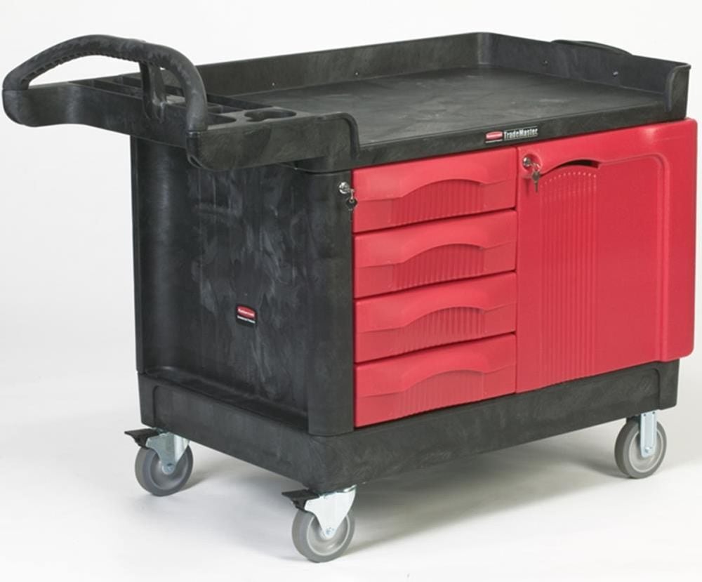 Rubbermaid Trade Master Cart with 4 Drawer & Small Cabinet, large image number 1