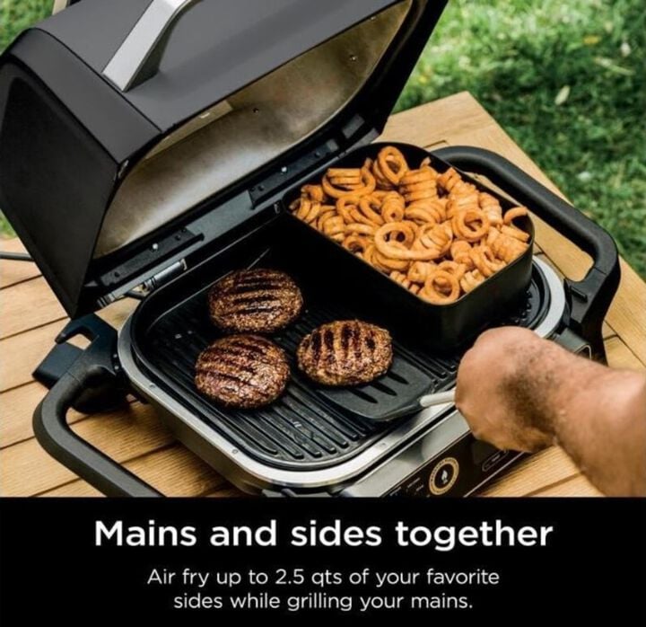 Ninja Woodfire 2.5 Qt Steel Combo Crisper Basket Black, large image number 2