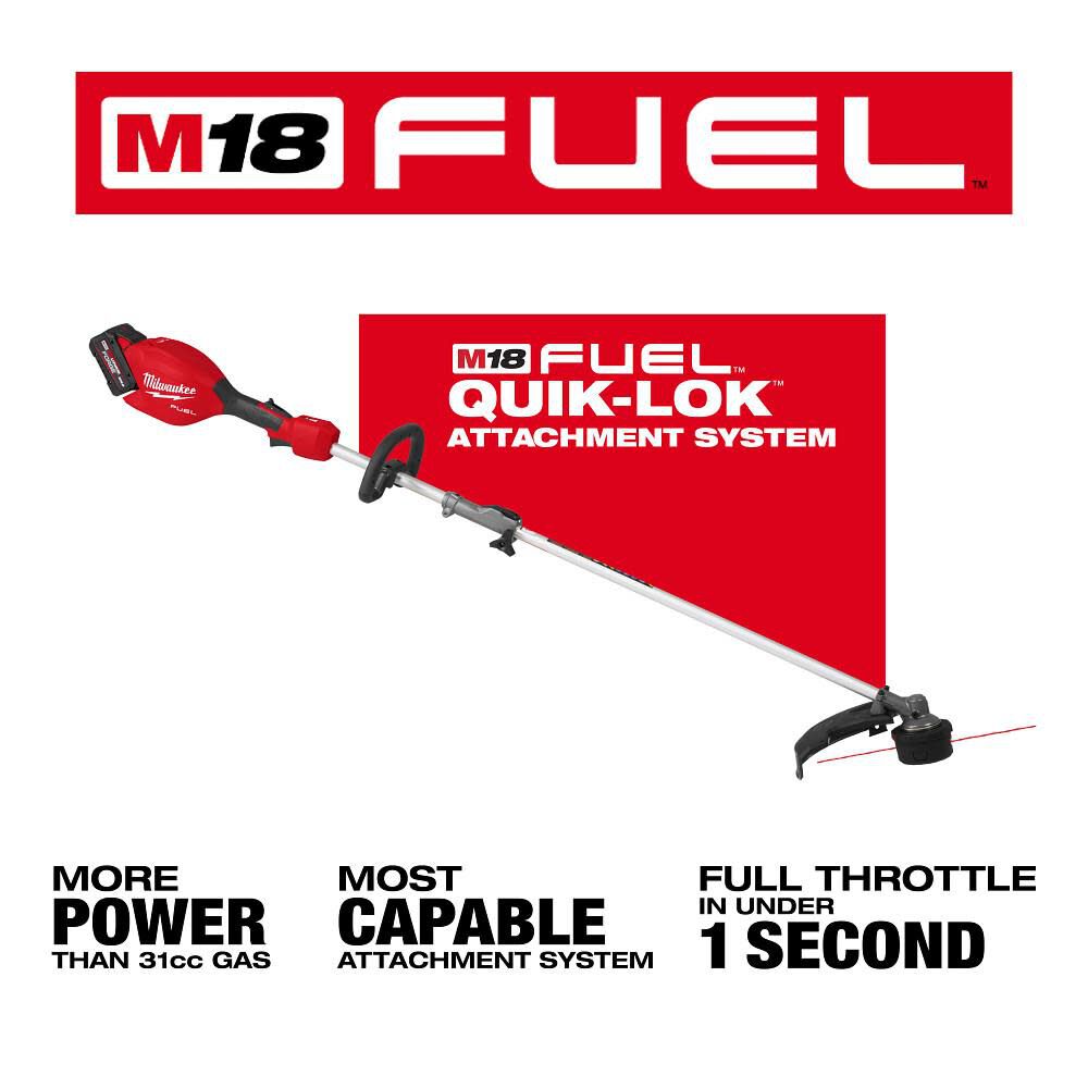 Milwaukee M18 FUEL String Trimmer with QUIK-LOK Kit & M18 Brushless Blower Bare Tool Bundle, large image number 5