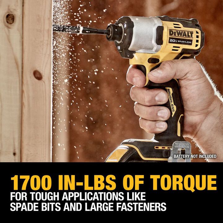 DEWALT 20V MAX* XTREME Brushless 1/4 Inch Impact Driver Drill Kit & Elite Series 100pc Drill Driver Set, large image number 4