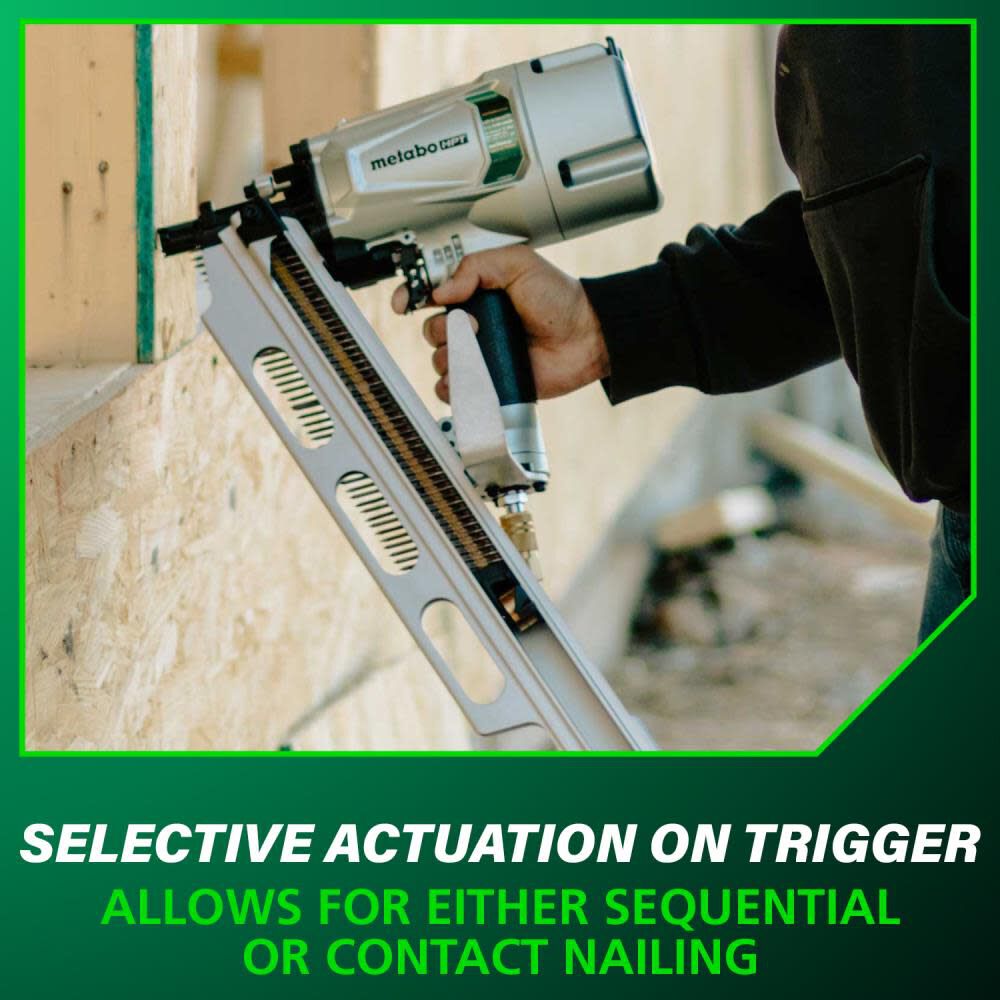 Metabo HPT 3 1/4in 21 Degree Pneumatic Framing Nailer with Depth