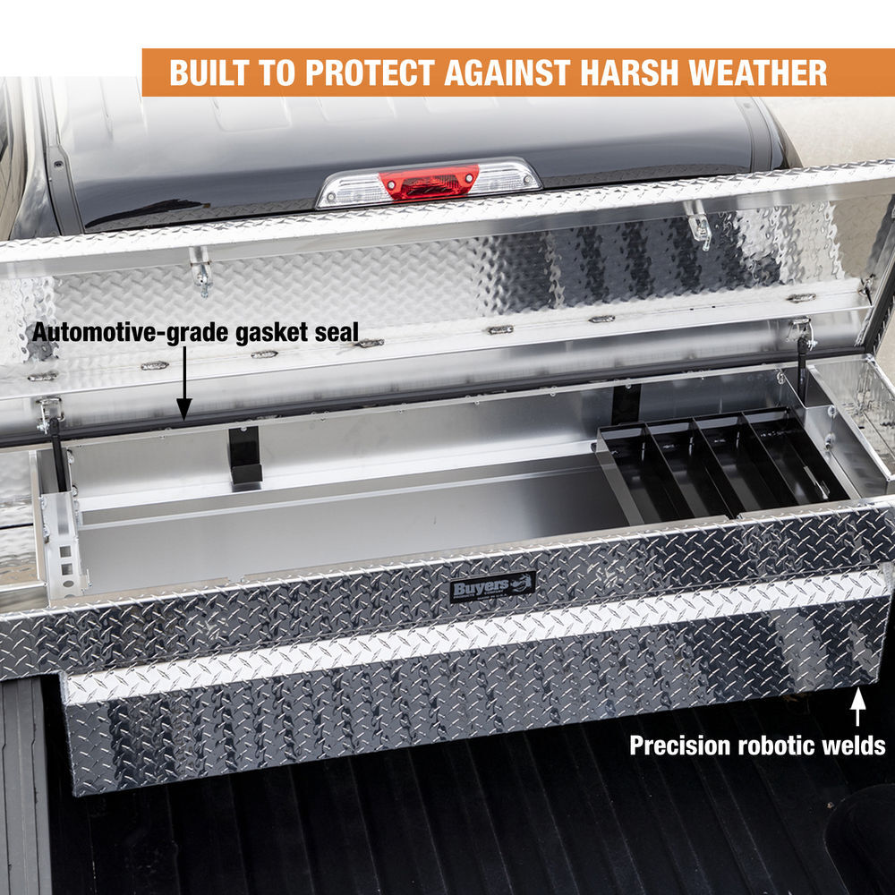 Buyers Products Company 18 x 27 x 71 Inch Diamond Tread Crossover Truck Box Aluminum, large image number 5