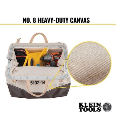 Klein Tools 14in (356 mm) Canvas Tool Bag, large image number 3