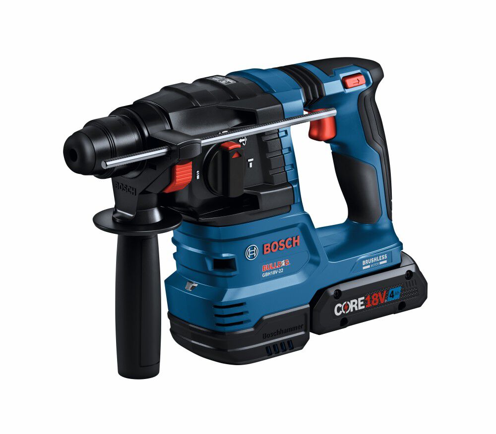 Bosch 18V SDS-plus Bulldog 3/4in Rotary Hammer Kit with 2ct CORE18 4Ah Advanced Power Batteries, large image number 7