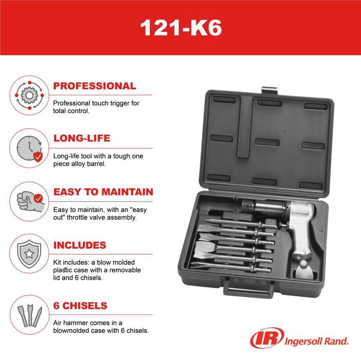 Ingersoll Rand Air Hammer Set, 3000 BPM, 2-9/32 Inch Stroke, large image number 3