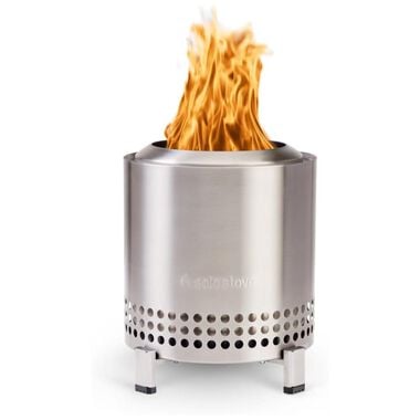 Solo Stove 7 Inch Stainless Steel Dual Fuel Tabletop Fire Pit with Stand