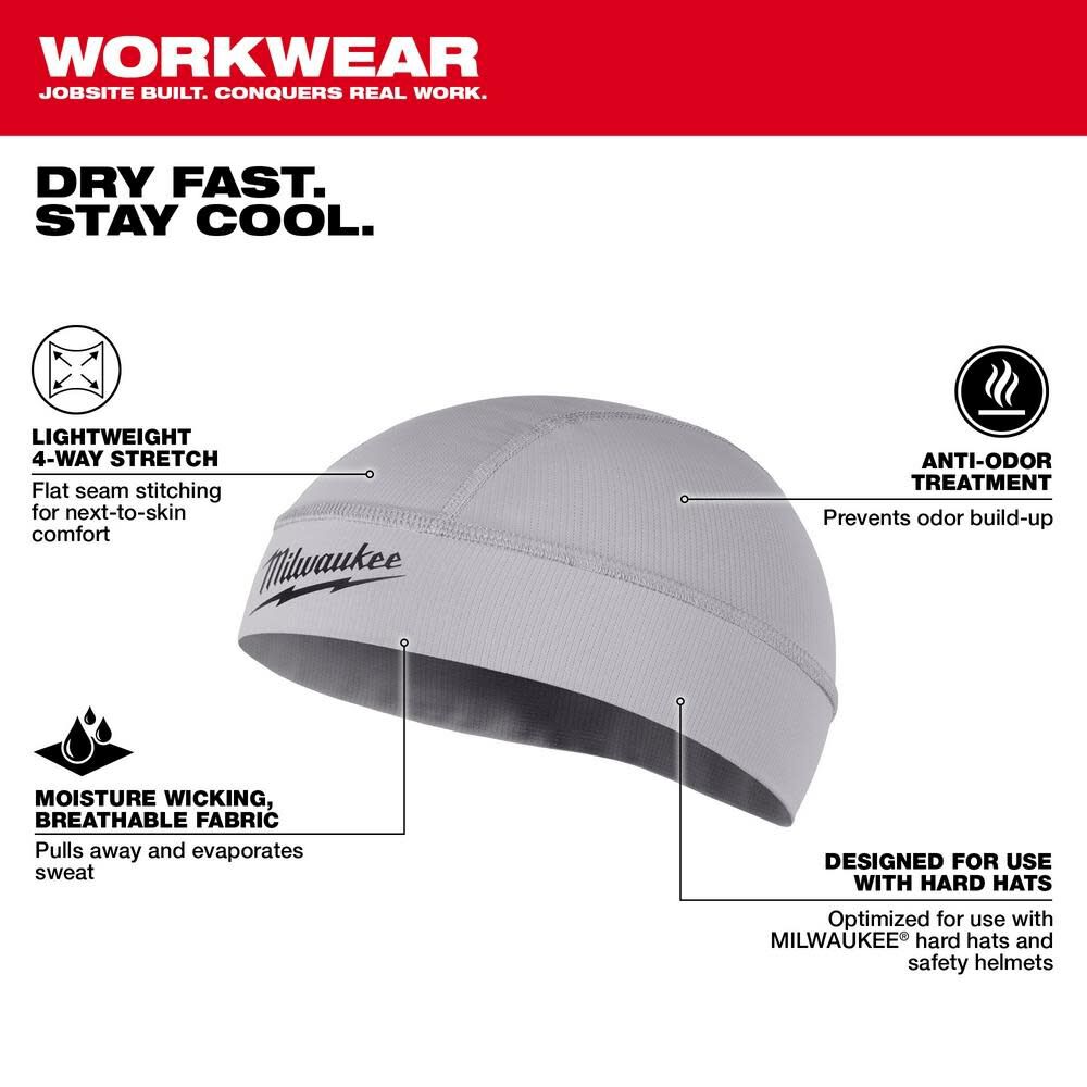 Milwaukee WORKSKIN Warm Weather Hard Hat Liner 425G - Acme Tools