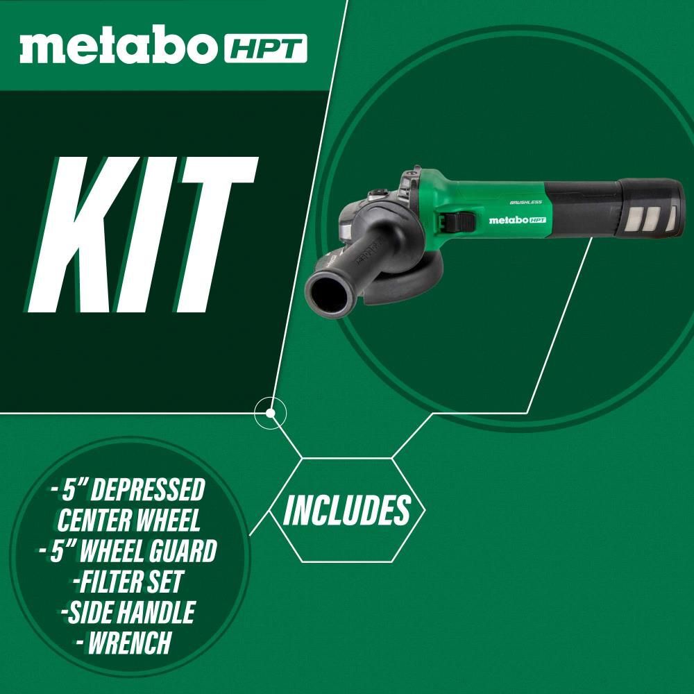 Metabo HPT 5in 12 Amp Variable Speed Angle Grinder, large image number 3