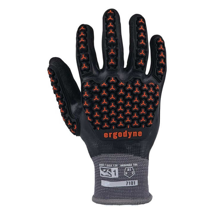 Ergodyne 7101 Full Nitrile Dipped Impact Gloves XL Black, large image number 8