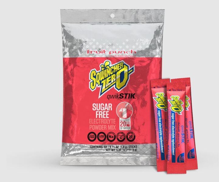 Sqwincher Zero Qwik Stik Single Serve Fruit Punch Hydration Pack 5 50 Count Bags 250 Pieces, large image number 1