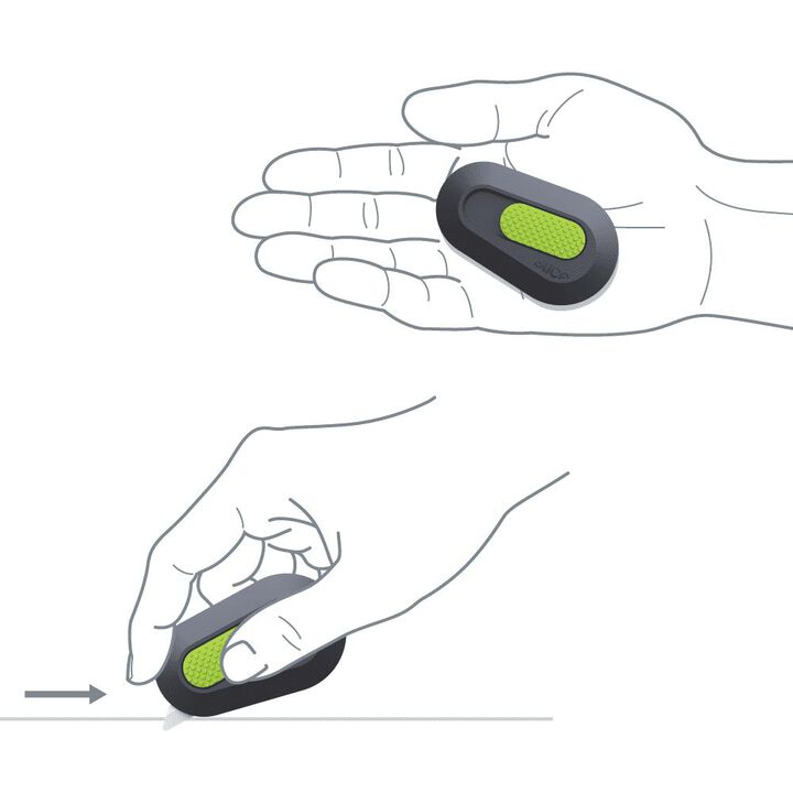 Slice Mini Cutter Black/Green Auto Retractable Zirconium Oxide, large image number 3