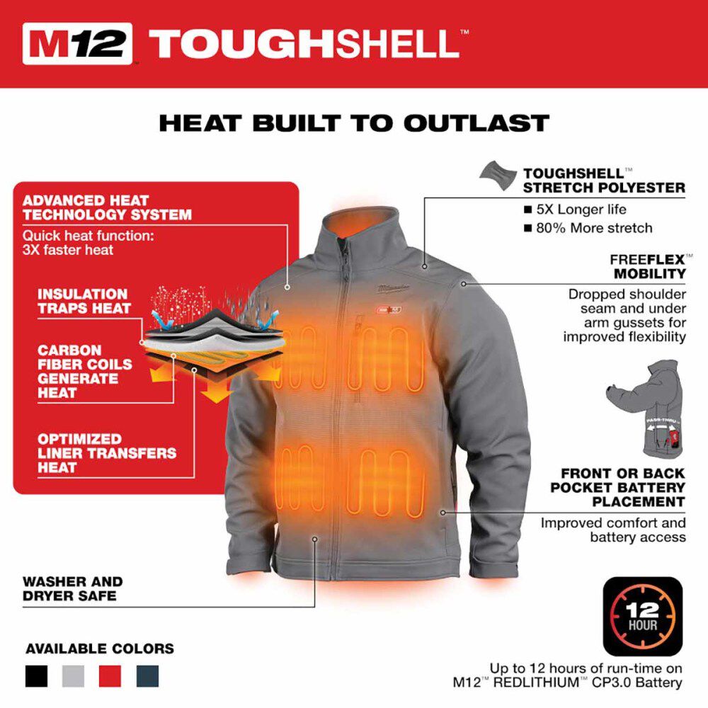 Milwaukee M12 Heated TOUGHSHELL Jacket, large image number 15