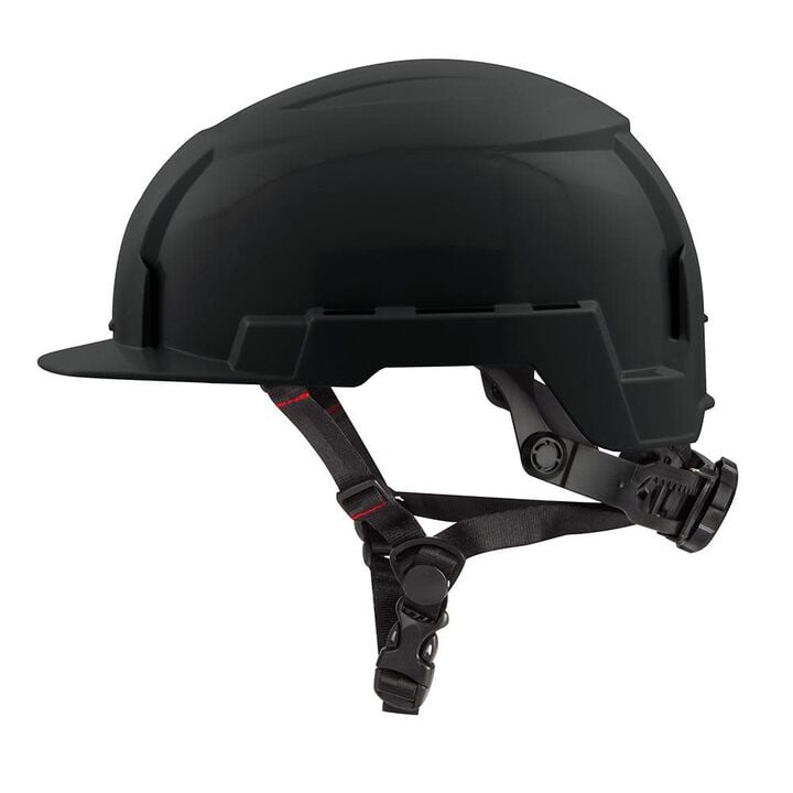 Milwaukee White Front Brim Helmet with BOLT Class E Black