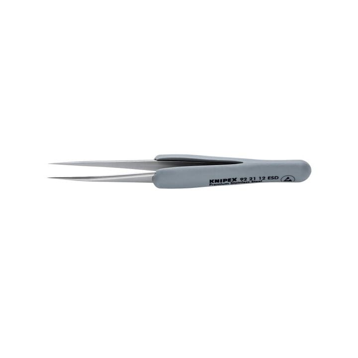 Knipex 3.5 Inch Stainless Steel Needle Point Tip Precision Tweezer with ESD Handle