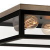 Globe Electric Verona Flush Mount Light Panes 2 Light Dark Bronze, small image number 5