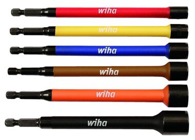 Wiha Color Coded Magnetic Nut Setters 6 Piece Set