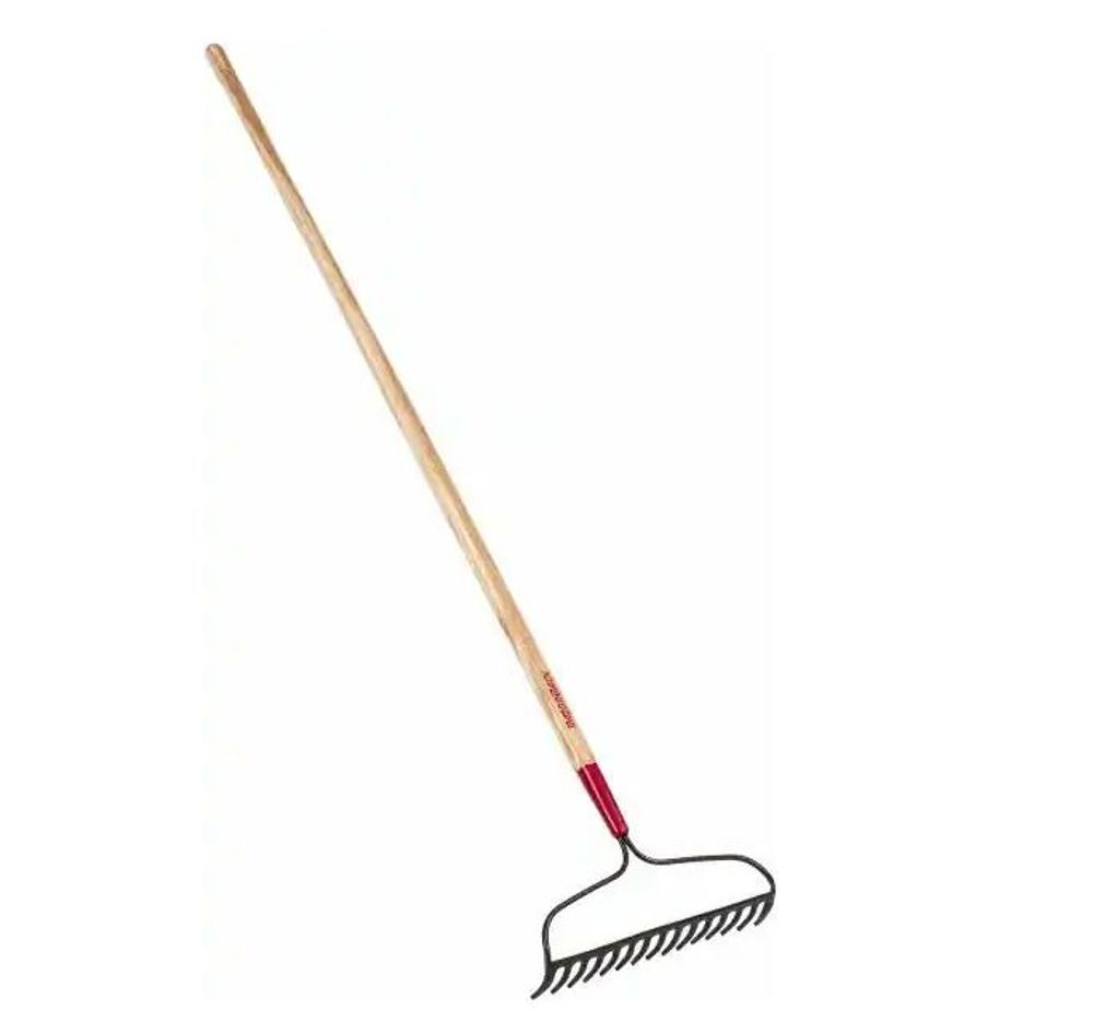 Razorback 16 Inch 15 Tine Bow Head Rake with 66 Inch Wood Handle, large image number 2